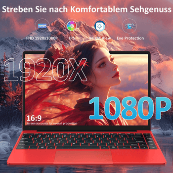 Laptop Haus Mobil 24 ® com tela Full HD de 1920x1080, ideal para entretenimento e trabalho. Leve, com.