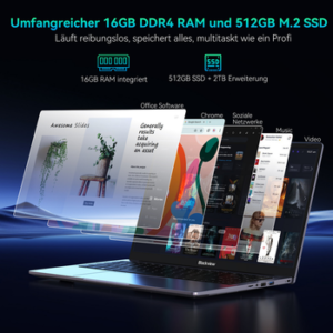 blackview 15,6 Zoll Laptop Intel N150 Windows11 16GB RAM 512GB SSD Notebook