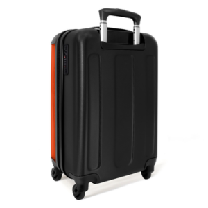 NoBoringSuitcases.com© Hartschalen-Trolley Rot und rosa Zitat 'hola' 55x35x20cm, 4 Rollen, Handgepäck Koffer & Trolleys, Luggage, Reisekoffer Frauen