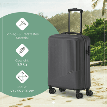 travelite Hartschalen-Trolley BALI, in verschiedenen Größen und Farben, 4 Rollen, Hartschallenkoffer Reisegepäck Reisekoffer TSA Schloss – Bild 3