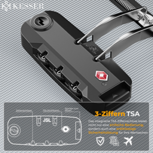 KESSER Kofferset, 4 Rollen, , mit 3-Ziffern-TSA-Schloss, 360° Rollen & Teleskopgriff
