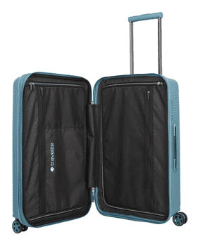 travelite Hartschalen-Trolley ROOMER Trunk, in zwei Größen und verschiedenen Farben, 4 Rollen, Reisegepäck Hartschalen-Koffer TSA-Schloss Trunk Trolley M und L