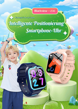 blackview 2026 Neue 4G Smartwatch Lite für Kinder Smartwatch, 1,75", GPS+LES+WiFi, 4G-LTE, IP68, SOS, 800mAh, Knips-Freunde