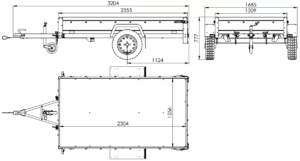 Faltbarer Pkw Anhänger Garden Trailer 230 KIPP mit zusätzlichen Bordwänden, Stützrad, Flachplane und Planenträgern]-Neu