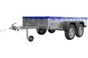 Garden Trailer 264/2 Kipp Mit Stützrad, Planenträger Und Blauer Flachplane-Neu